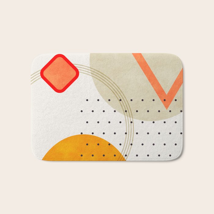 mid century geometry 2021 3 Bath Mat Gallery Image 1