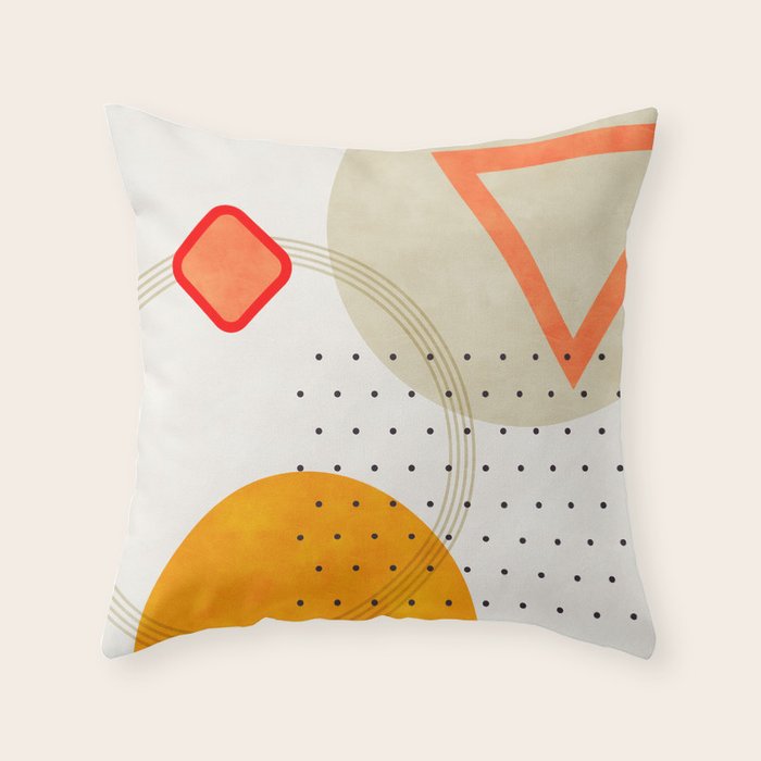 mid century geometry 2021 3 Throw Pillow Gallery Image 6