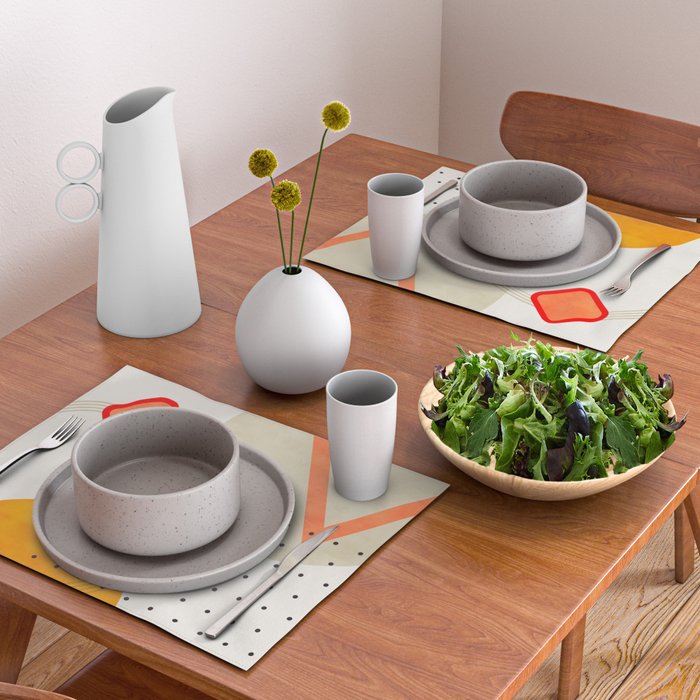 mid century geometry 2021 3 Placemat Gallery Image 2