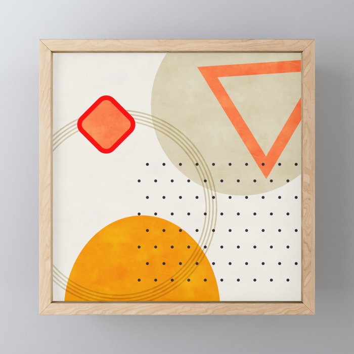 mid century geometry 2021 3 Mini Art Print Gallery Image 1