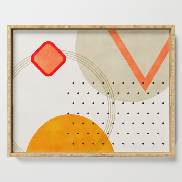 mid century geometry 2021 3 Serving Tray Gallery Image 1