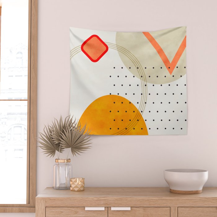 mid century geometry 2021 3 Wall Tapestry Gallery Image 2