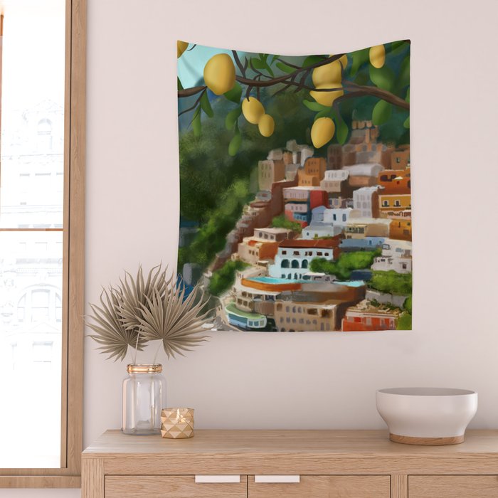 Amalfi Sunshine Grove Wall Tapestry Gallery Image 2