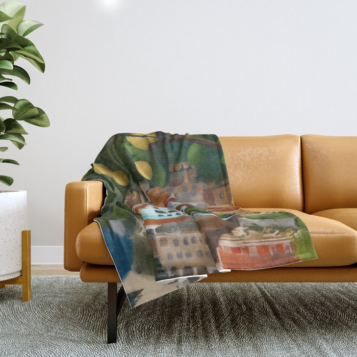 Amalfi Sunshine Grove Throw Blanket Gallery Image 1