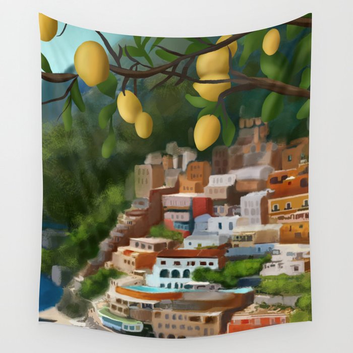 Amalfi Sunshine Grove Wall Tapestry Gallery Image 1