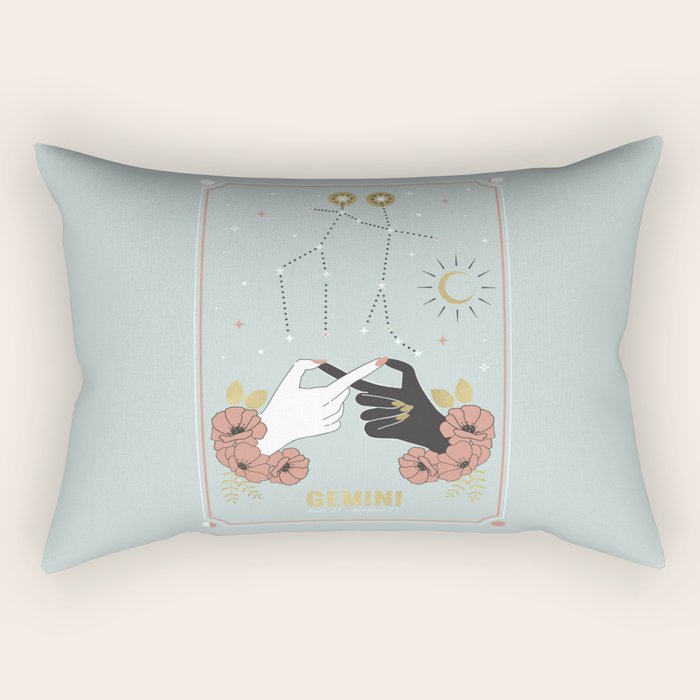 Gemini Zodiac Series Rectangular Pillow Gallery Image 2