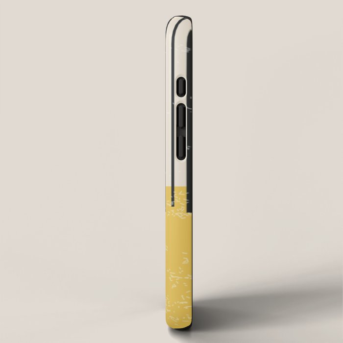 Yellow Lemon Square Stripes Mid Century Modern Minimalist Rothko Inspired Colourfield Stripes iPhone Case Gallery Image 2