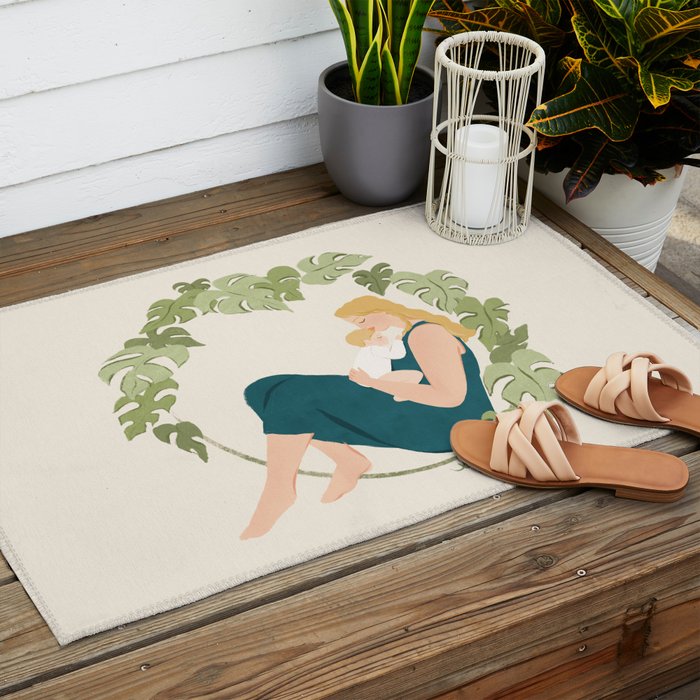 Maternal Bond (Blond) Outdoor Rug Gallery Image 2