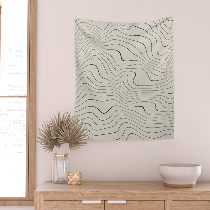 Line Distortion #1 Wall Tapestry Gallery Image 2