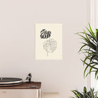 Monstera Leaf Drawing Poster Gallery Image 2