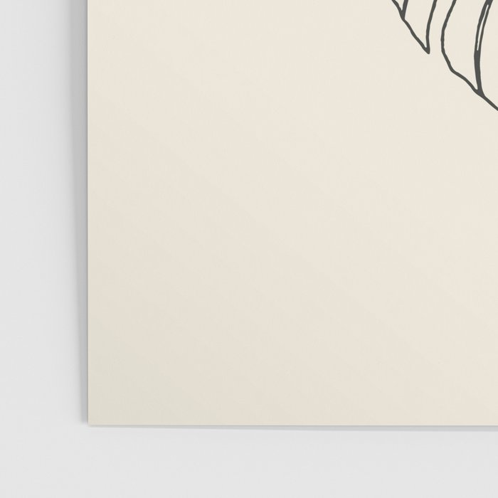 Monstera Leaf Drawing Poster Gallery Image 3