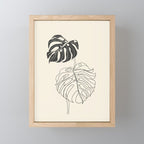 Monstera Leaf Drawing Mini Art Print Gallery Image 1