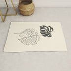 Monstera Leaf Drawing Rug Gallery Image 1