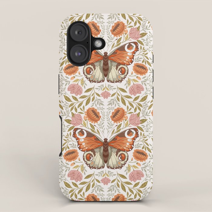 William Morris Inspired Monarch Butterfly Pattern iPhone Case Gallery Image 1
