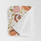William Morris Inspired Monarch Butterfly Pattern Throw Blanket Gallery Image 3