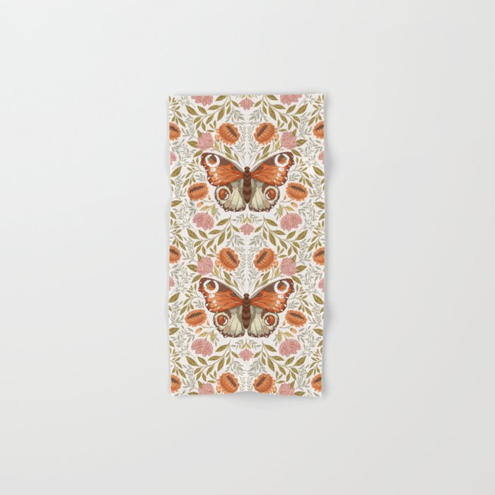 William Morris Inspired Monarch Butterfly Pattern Bath Towel Gallery Image 1