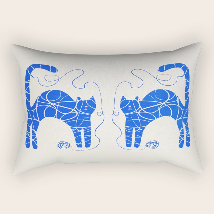 Wool Cat Rectangular Pillow Gallery Image 1
