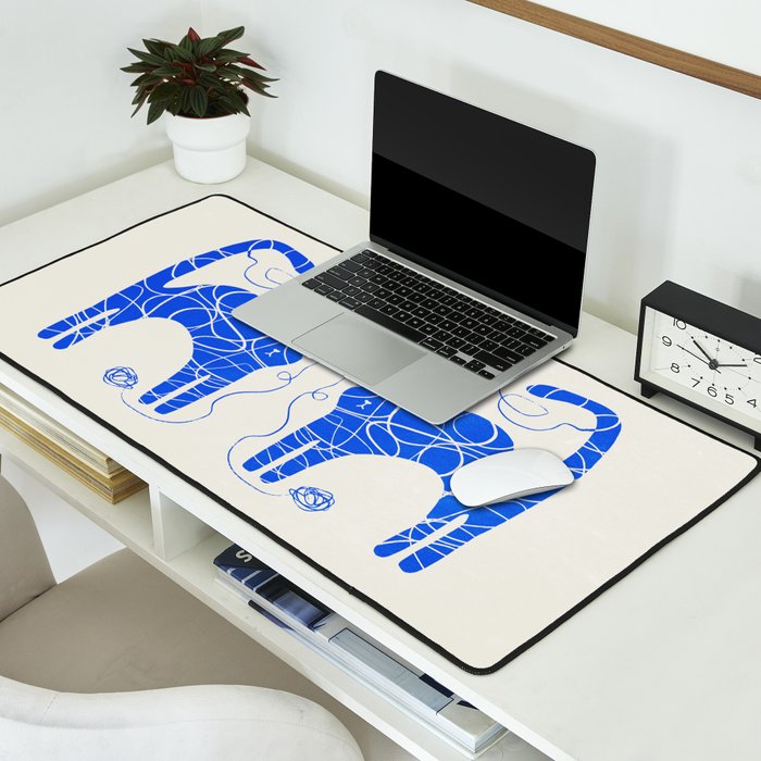 Wool Cat Desk Mat Gallery Image 2