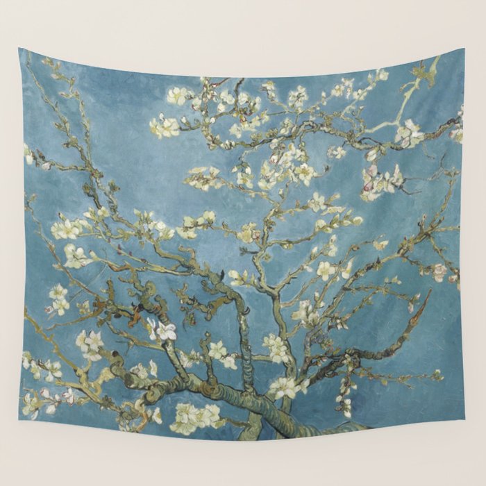 Almond Blossoms by Vincent Van Gogh Wall Tapestry Gallery Image 1