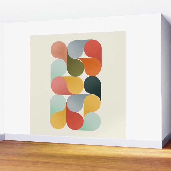 Shapes of color - abstract Wall Mural Gallery Image 2