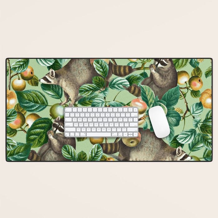 RACCOON AND FRUITS Desk Mat Gallery Image 1