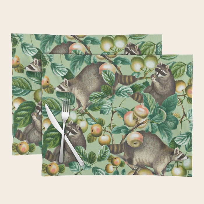 RACCOON AND FRUITS Placemat Gallery Image 1