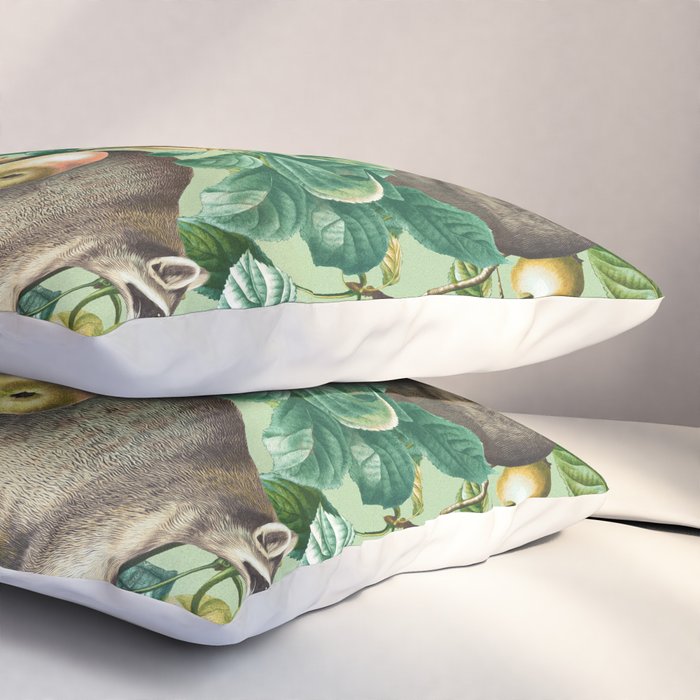 RACCOON AND FRUITS Pillow Sham Gallery Image 3
