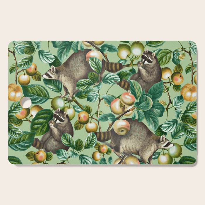 RACCOON AND FRUITS Cutting Board Gallery Image 1