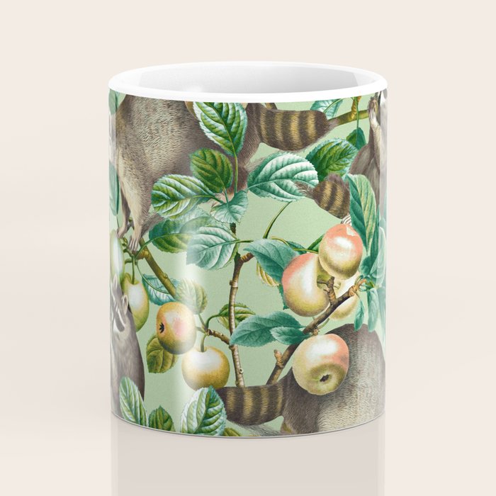 RACCOON AND FRUITS Coffee Mug Gallery Image 4