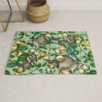 RACCOON AND FRUITS Rug Gallery Image 1