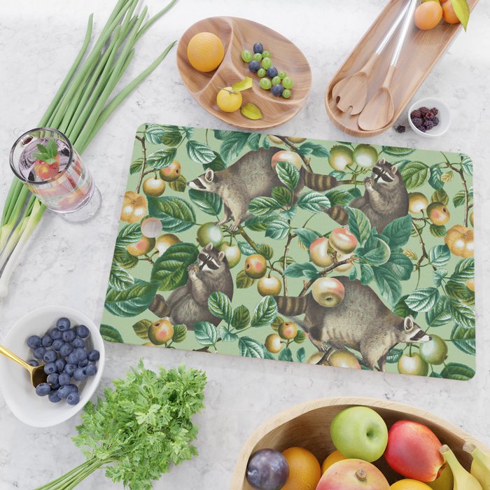 RACCOON AND FRUITS Cutting Board Gallery Image 2