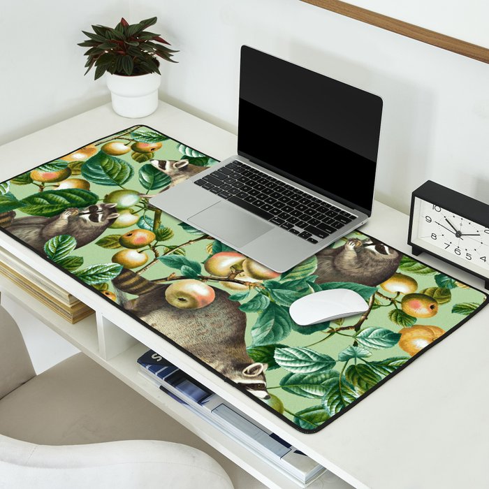 RACCOON AND FRUITS Desk Mat Gallery Image 2