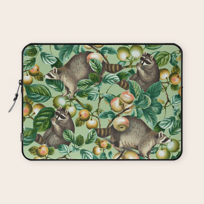 RACCOON AND FRUITS Laptop Sleeve Gallery Image 1