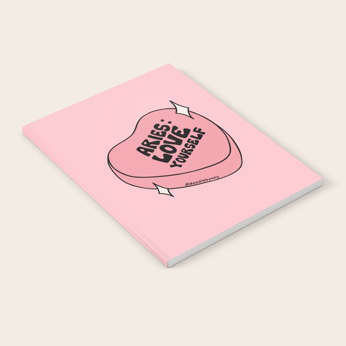 Aries Conversation Heart Notebook Gallery Image 1