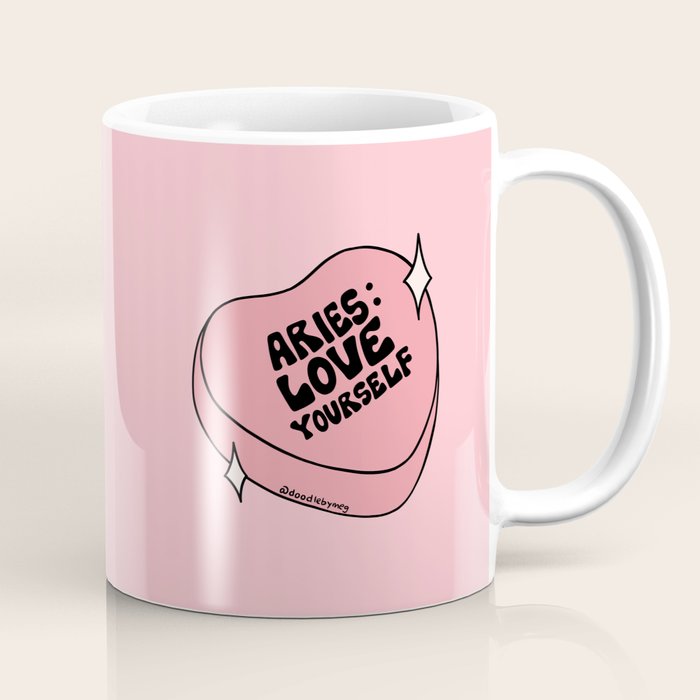 Aries Conversation Heart Coffee Mug Gallery Image 1