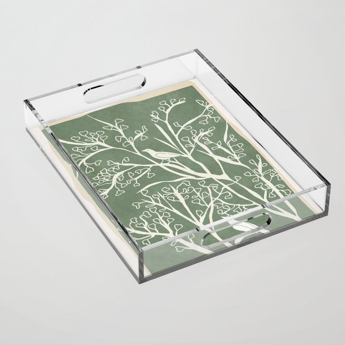 Birds on Branches 02 Acrylic Tray Gallery Image 1