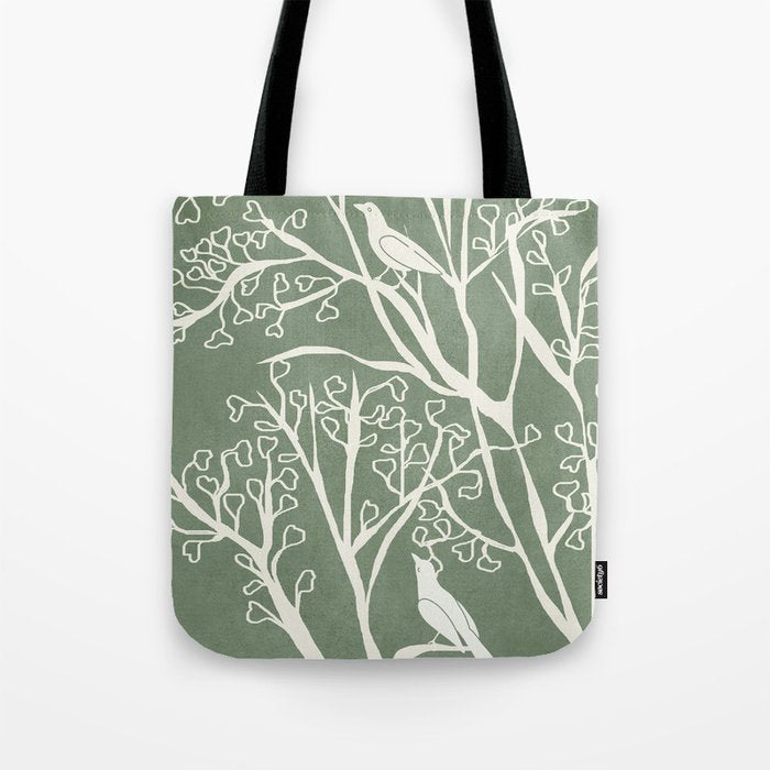 Birds on Branches 02 Tote Bag Gallery Image 1