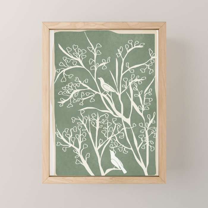Birds on Branches 02 Mini Art Print Gallery Image 1