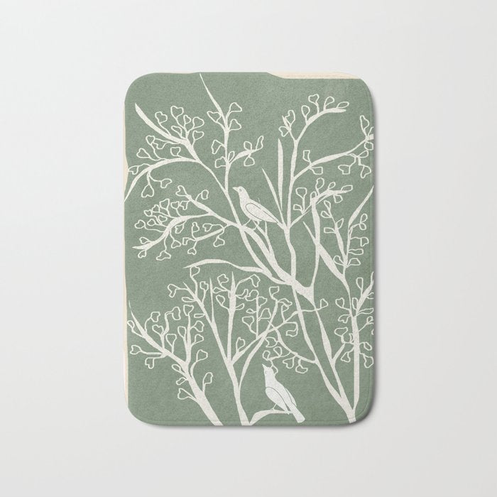 Birds on Branches 02 Bath Mat Gallery Image 1