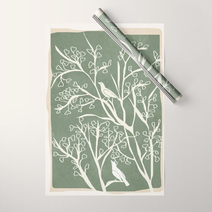 Birds on Branches 02 Wrapping Paper Gallery Image 1