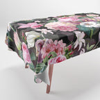 Vintage & Shabby Chic - Midnight Rose Garden Tablecloth Gallery Image 1