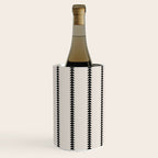 Minimal Triangles - Black & White Wine Chiller Gallery Image 2