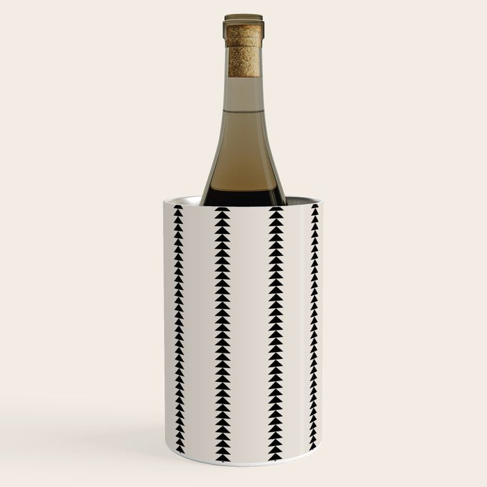 Minimal Triangles - Black & White Wine Chiller Gallery Image 2