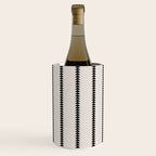 Minimal Triangles - Black & White Wine Chiller Gallery Image 1