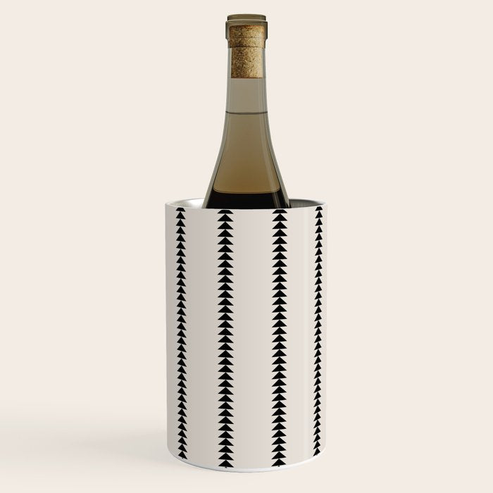 Minimal Triangles - Black & White Wine Chiller Gallery Image 3