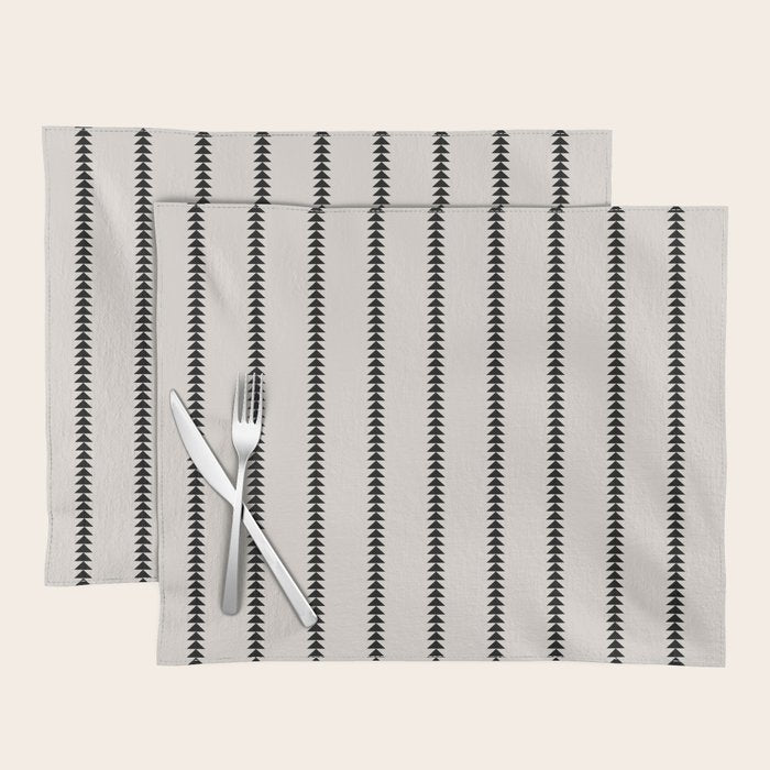 Minimal Triangles - Black & White Placemat Gallery Image 1