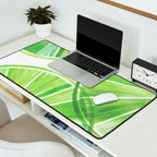 Fresh Lime Citrus Abstract Watercolor Desk Mat Gallery Image 2