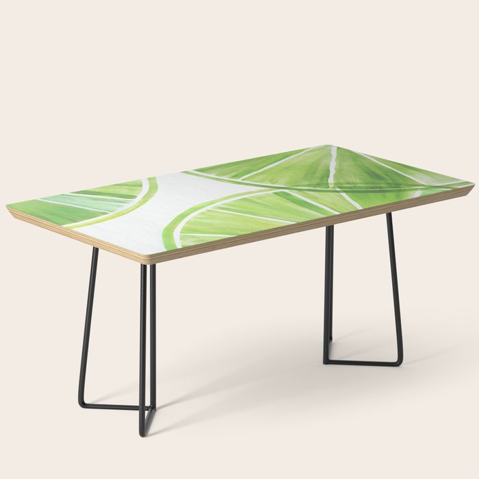 Fresh Lime Citrus Abstract Watercolor Coffee Table Gallery Image 1