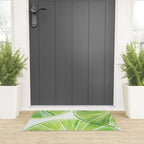 Fresh Lime Citrus Abstract Watercolor Welcome Mat Gallery Image 3