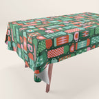 Retro Christmas Coffee Thermoses - Green Tablecloth Gallery Image 1